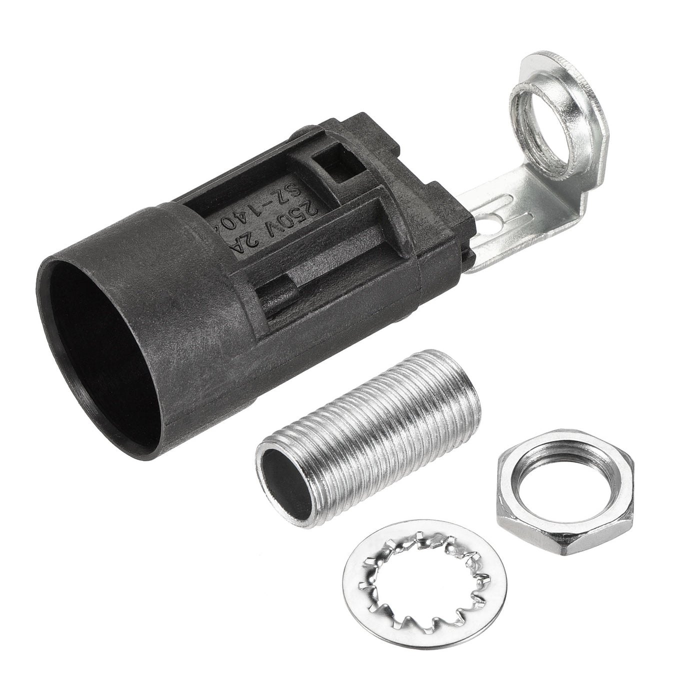 Harfington Bulb Socket Plastic Lamp Holder with Threaded Lamp Pipe Nut for Bulb