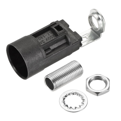 Harfington Bulb Socket Plastic Lamp Holder with Threaded Lamp Pipe Nut for Bulb