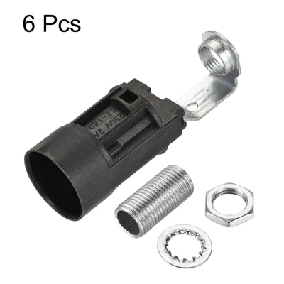 Harfington Bulb Socket Plastic Lamp Holder with Threaded Lamp Pipe Nut for Bulb