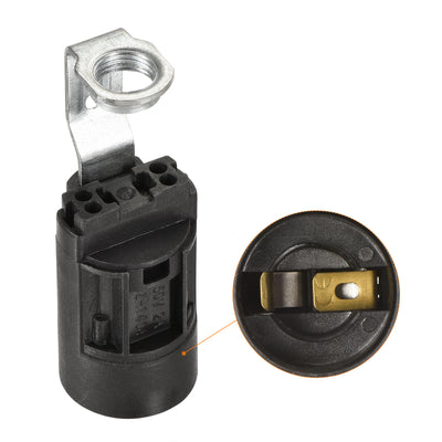 Harfington Bulb Socket Plastic Lamp Holder with Threaded Lamp Pipe Nut for Bulb