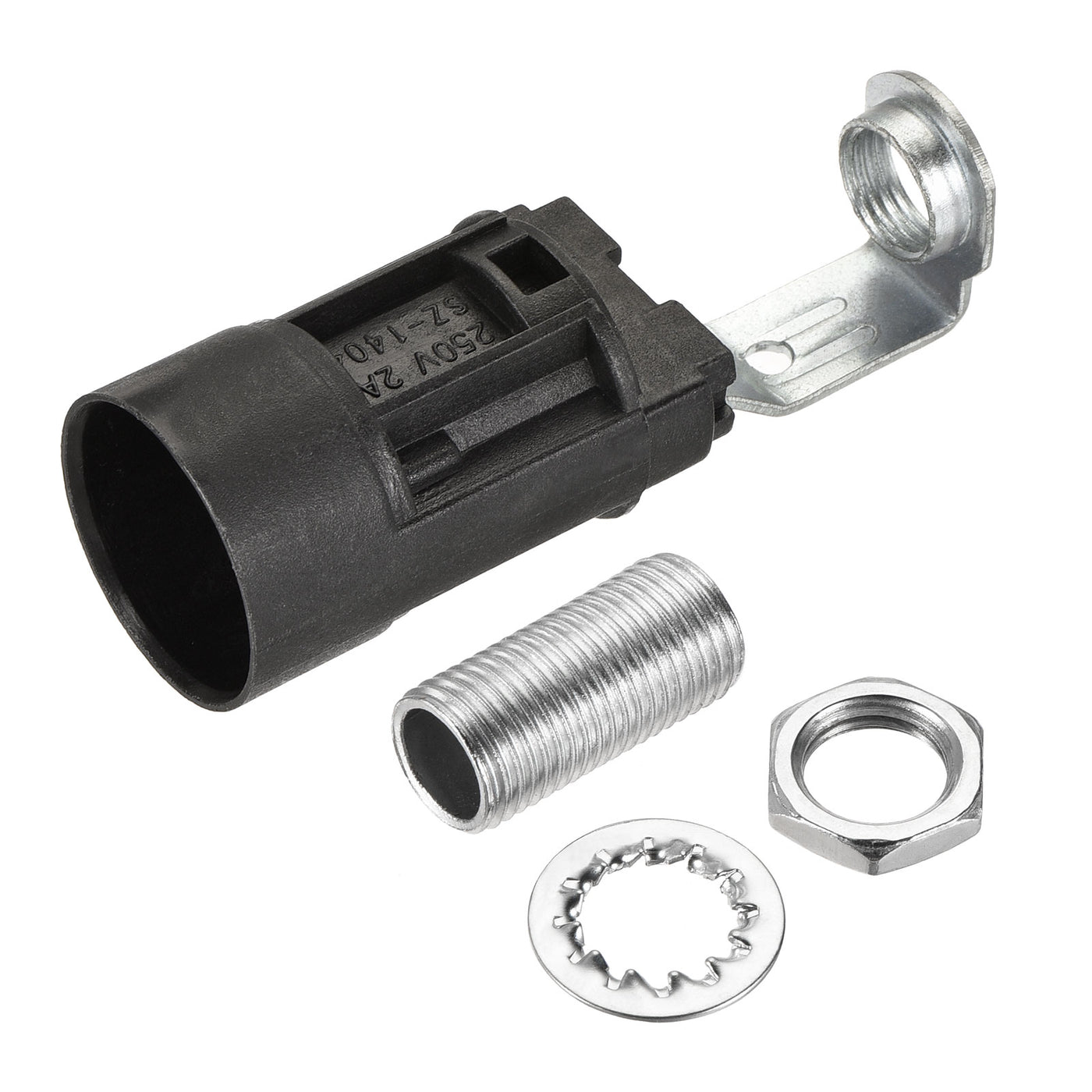 Harfington Bulb Socket Plastic Lamp Holder with Threaded Lamp Pipe Nut for Bulb