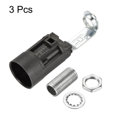 Harfington Bulb Socket Plastic Lamp Holder with Threaded Lamp Pipe Nut for Bulb