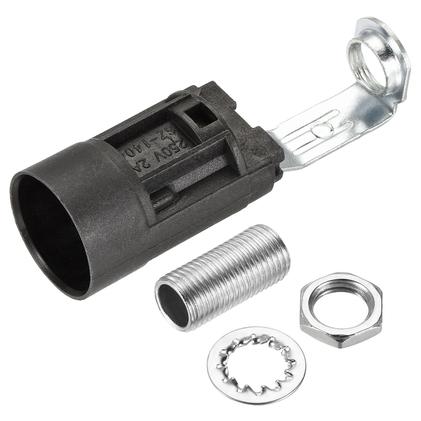 Harfington Bulb Socket Plastic Lamp Holder with Threaded Lamp Pipe Nut for Bulb