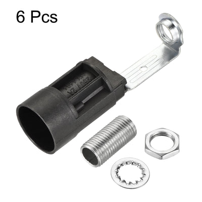 Harfington Bulb Socket Plastic Lamp Holder with Threaded Lamp Pipe Nut for Bulb