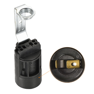 Harfington Bulb Socket Plastic Lamp Holder with Threaded Lamp Pipe Nut for Bulb