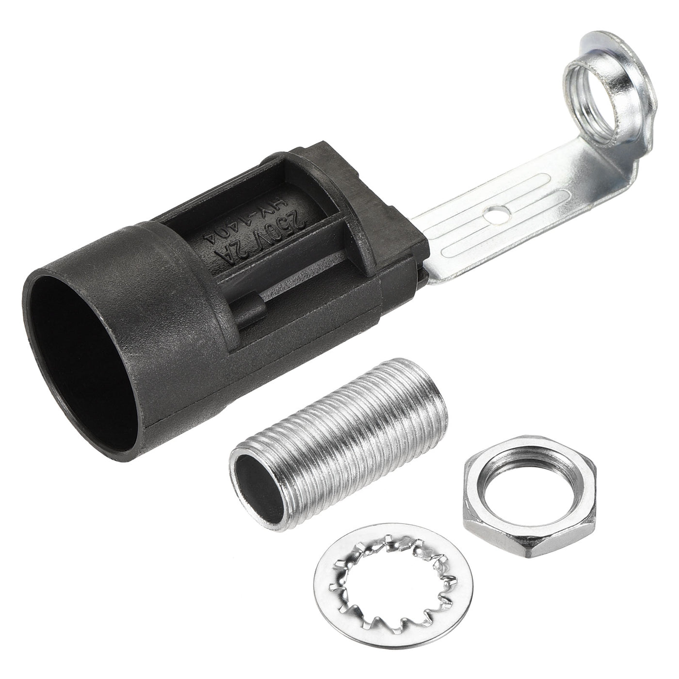 Harfington Bulb Socket Plastic Lamp Holder with Threaded Lamp Pipe Nut for Bulb