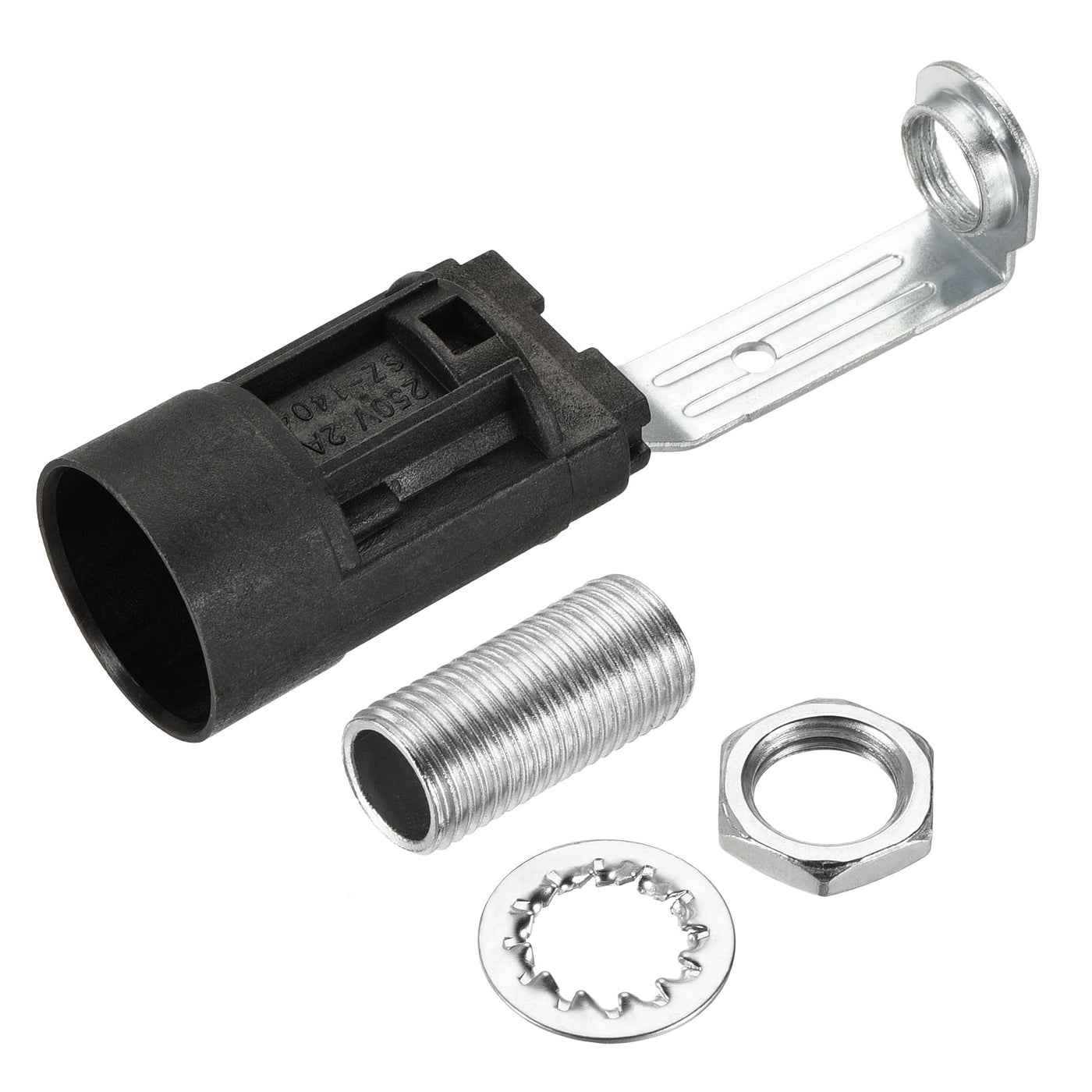 Harfington Bulb Socket Plastic Lamp Holder with Threaded Lamp Pipe Nut for Bulb