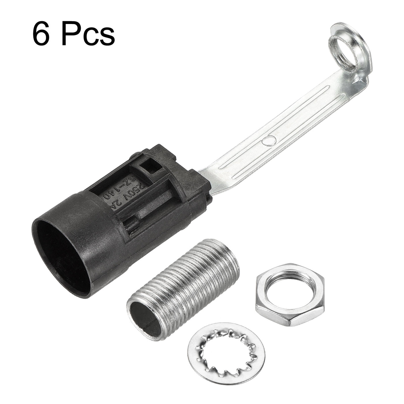 Harfington Bulb Socket Plastic Lamp Holder with Threaded Lamp Pipe Nut for Bulb