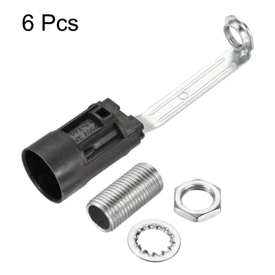 Harfington Bulb Socket Plastic Lamp Holder with Threaded Lamp Pipe Nut for Bulb