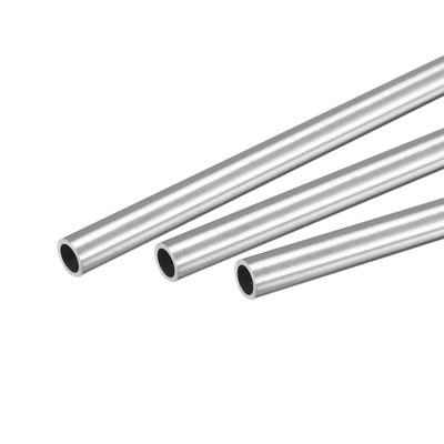 uxcell Uxcell 304 Stainless Steel Tube, 6mm OD 0.8mm Wall Thickness 300mm Length 3 Pcs