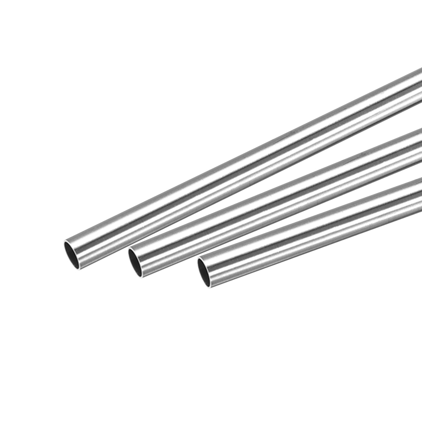 uxcell Uxcell 304 Stainless Steel Tube, 8mm OD 0.6mm Wall Thickness 300mm Length 3 Pcs
