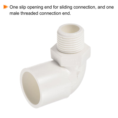 Harfington Water Pipe Elbow Fitting Male Thread ID Tube Connector Adapters