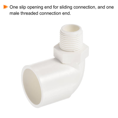 Harfington Water Pipe Elbow Fitting Male Thread ID Tube Connector Adapters