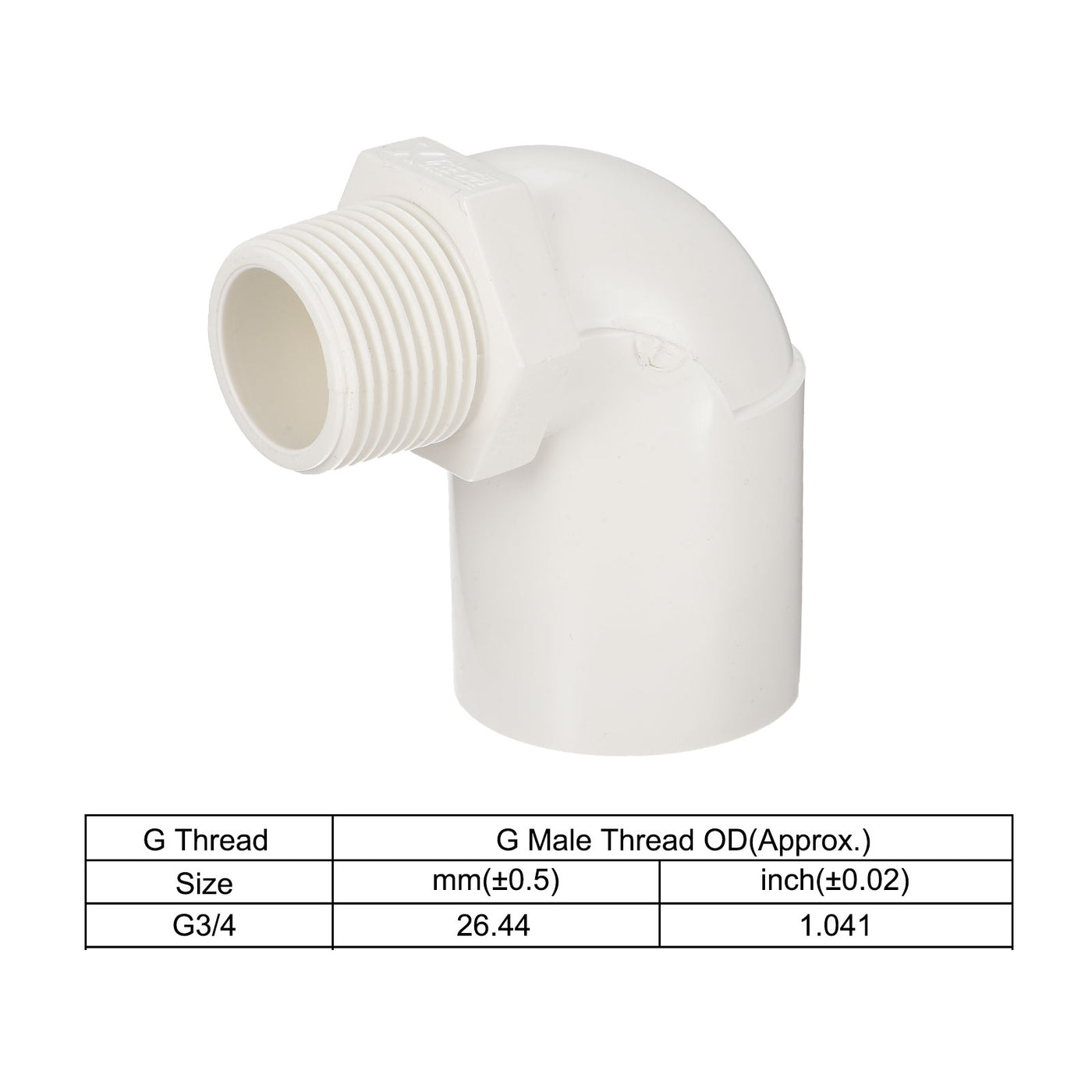 Harfington Water Pipe Elbow Fitting Male Thread ID Tube Connector Adapters