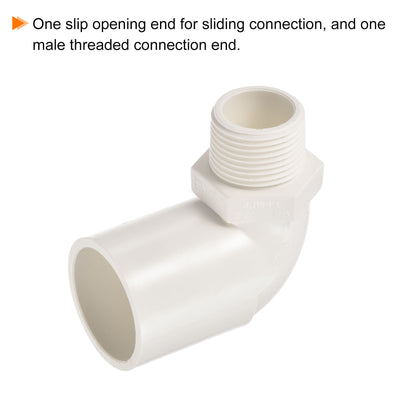 Harfington Water Pipe Elbow Fitting Male Thread ID Tube Connector Adapters