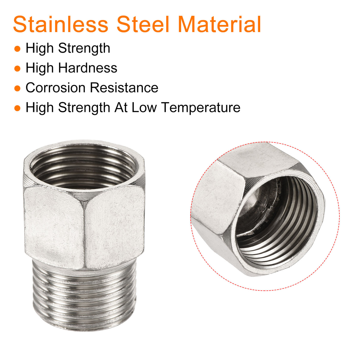 Harfington Hex Reducer Pipe Fittings Female to Male Thread Connector Adapters