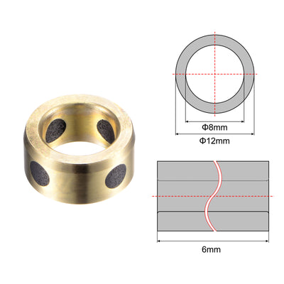 Harfington Sleeve Bearings Wrapped Oilless Bushings Brass Graphite