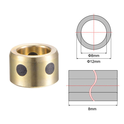 Harfington Sleeve Bearings Wrapped Oilless Bushings Brass Graphite
