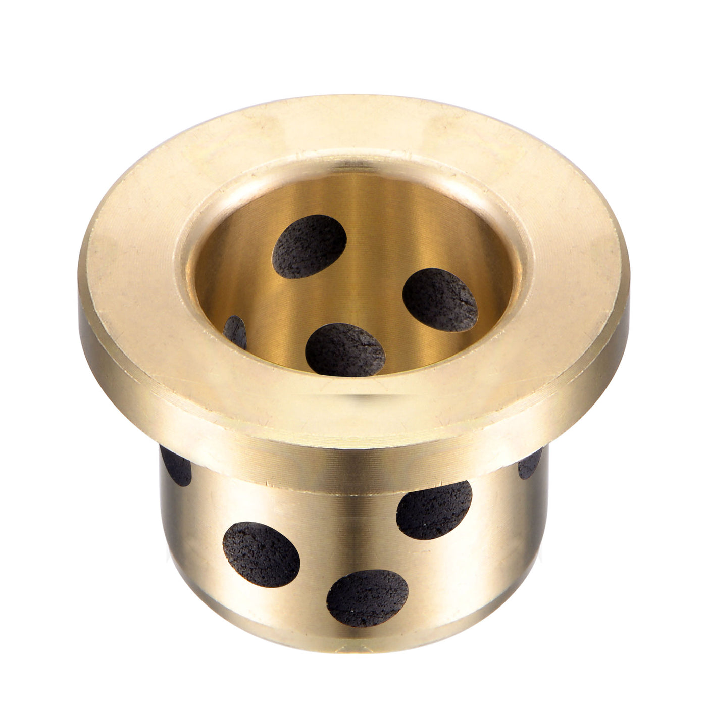 uxcell Uxcell Flanged Sleeve Bearings Wrapped Oilless Bushing Brass