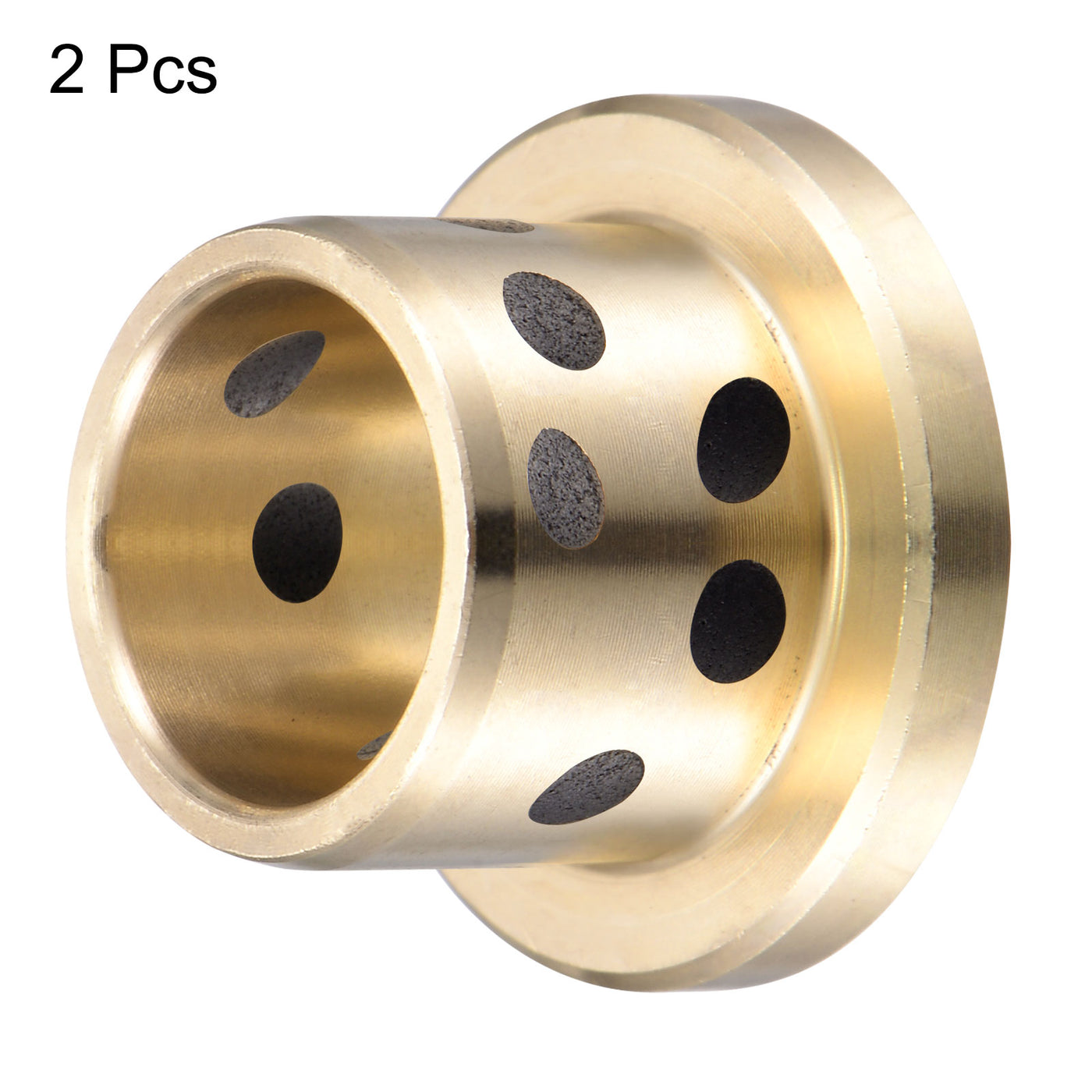 uxcell Uxcell Flanged Sleeve Bearings Wrapped Oilless Bushing Brass