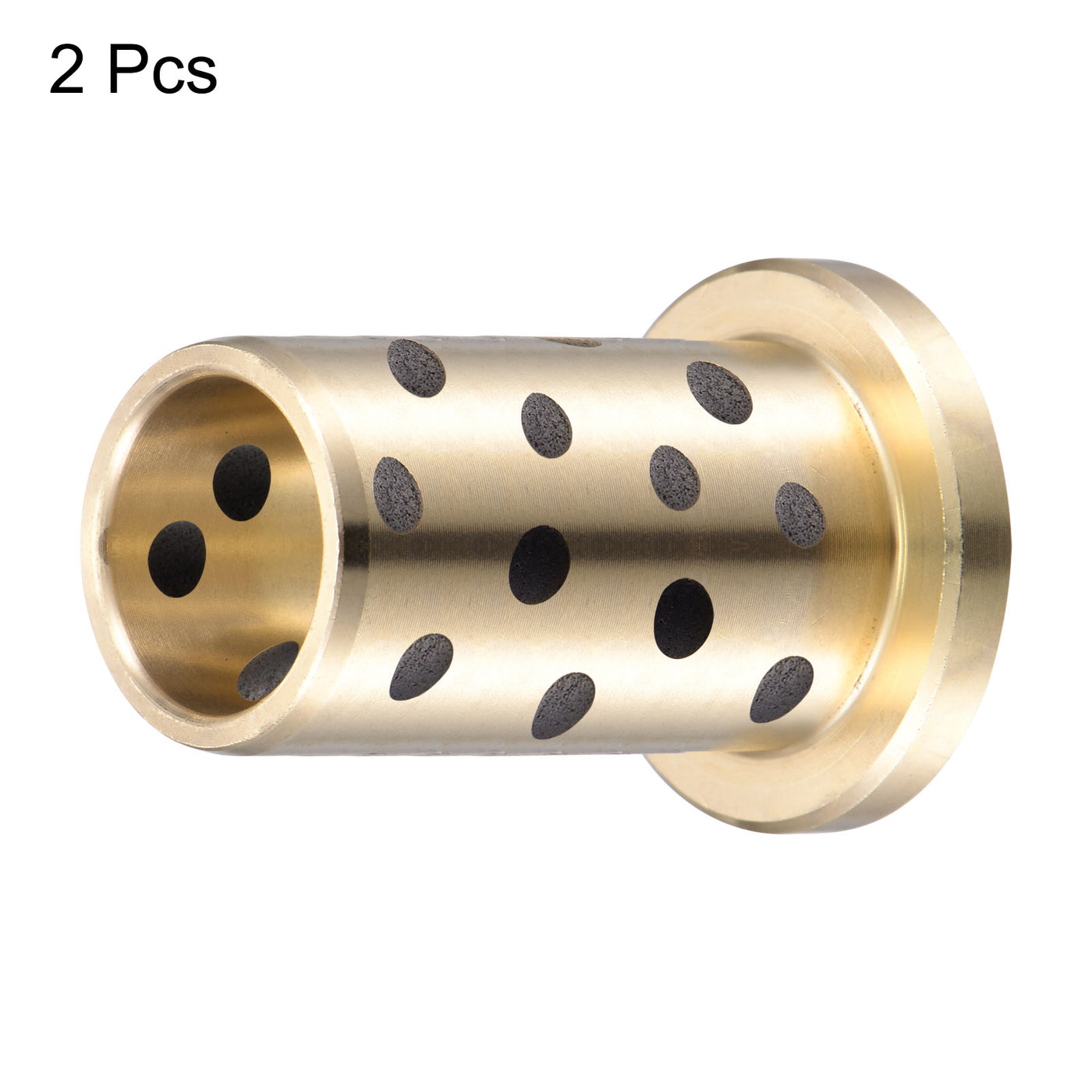 uxcell Uxcell Flanged Sleeve Bearings Wrapped Oilless Bushing Brass