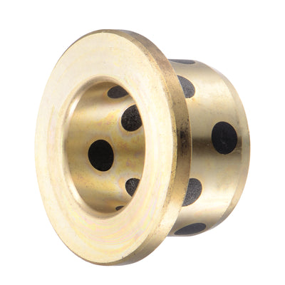 Harfington Uxcell Flanged Sleeve Bearings Wrapped Oilless Bushings Brass