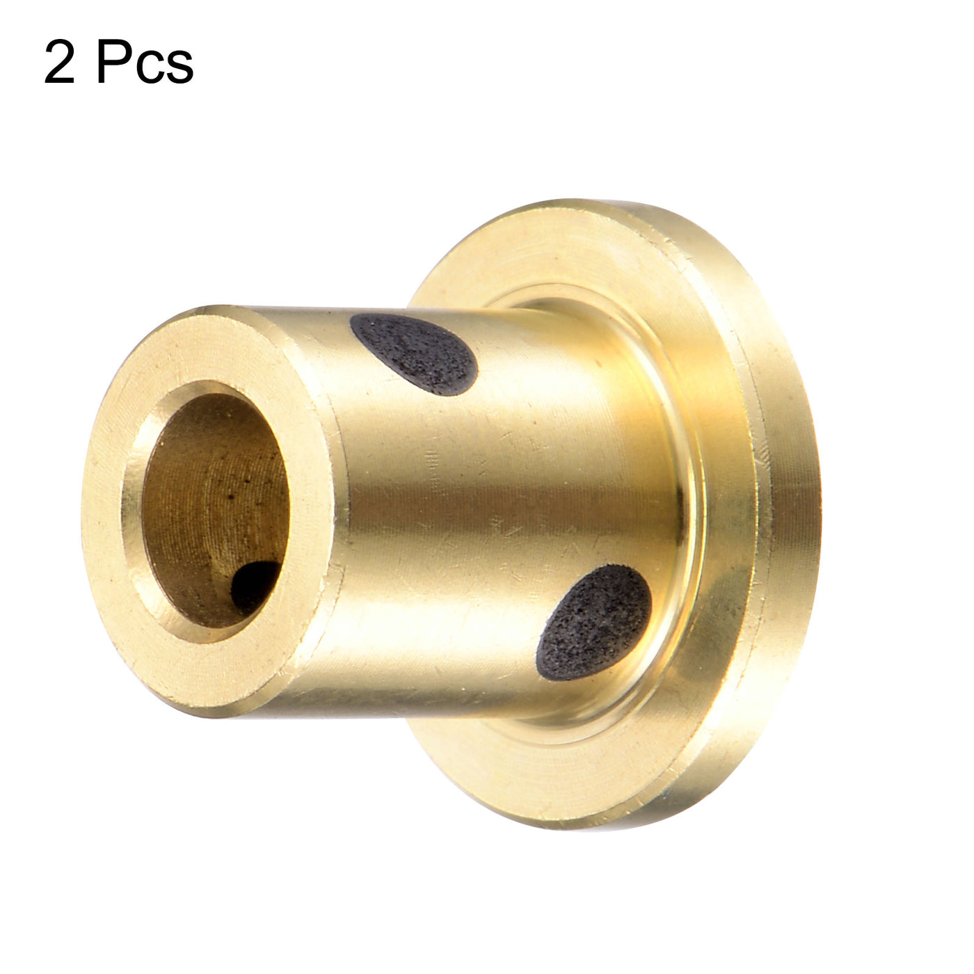uxcell Uxcell Flanged Sleeve Bearings Wrapped Oilless Bushing Brass