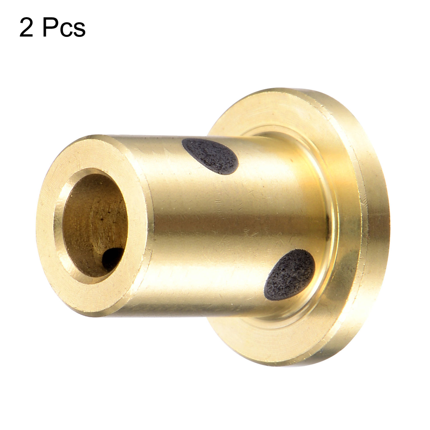 uxcell Uxcell Flanged Sleeve Bearings Wrapped Oilless Bushing Brass