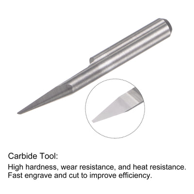 Harfington Uxcell Solid Carbide Wood Engraving CNC Router Bit Carving Tool