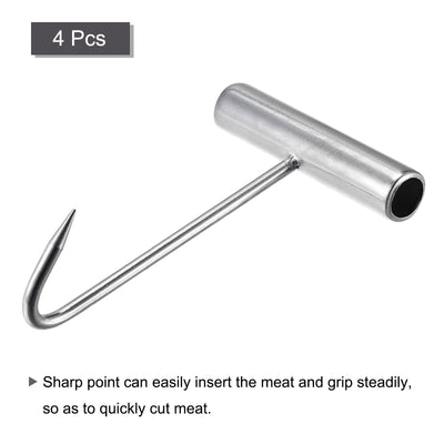 Harfington Uxcell T-Handle Meat Boning Hook, Stainless Steel T Hook for Kitchen Butcher Shop Restaurant
