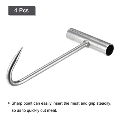 Harfington Uxcell T-Handle Meat Boning Hook, Stainless Steel T Hook for Kitchen Butcher Shop Restaurant