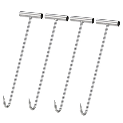 Harfington Uxcell T-Handle Meat Boning Hook, Stainless Steel T Hook for Kitchen Butcher Shop Restaurant