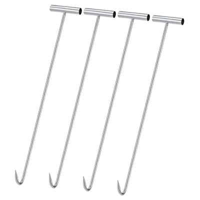 Harfington Uxcell T-Handle Meat Boning Hook, Stainless Steel T Hook for Kitchen Butcher Shop Restaurant