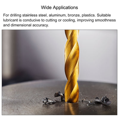 Harfington 15/64-28 UN Straight Flute Tap 5.0mm Twist Drill Bit Set Titanium Plated Tool