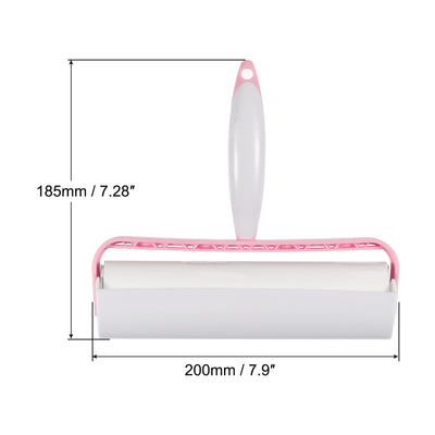 Harfington 190mm Sticky Lint Roller Manual Dust Hair Remover Pink