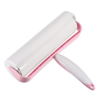 Harfington 190mm Sticky Lint Roller Manual Dust Hair Remover Pink