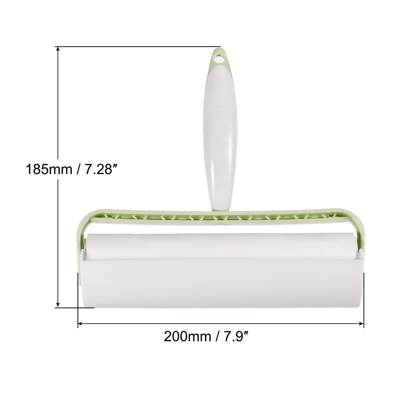 Harfington 190mm Sticky Lint Roller Manual Dust Hair Remover Green