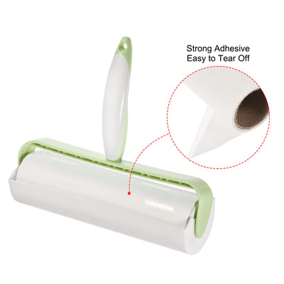 Harfington 190mm Sticky Lint Roller Manual Dust Hair Remover Green