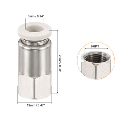 Harfington Push to Connect Fittings Female Thread Straight Fit Tube Union Fitting