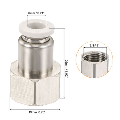 Harfington Push to Connect Fittings Female Thread Straight Fit Tube Union Fitting
