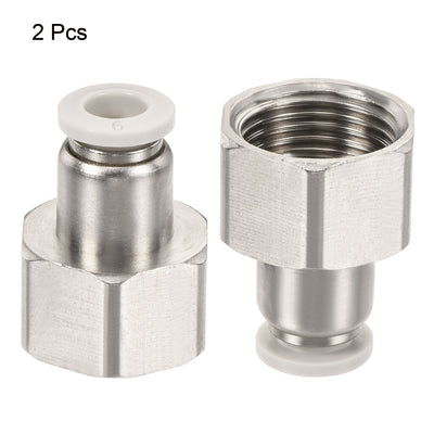 Harfington Push to Connect Fittings Female Thread Straight Fit Tube Union Fitting