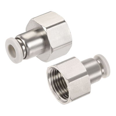 Harfington Push to Connect Fittings Female Thread Straight Fit Tube Union Fitting
