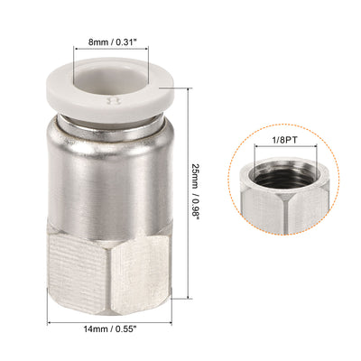 Harfington Push to Connect Fittings Fit Tube Straight Union Fittings