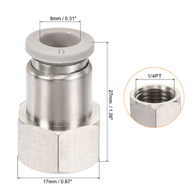 Harfington Push to Connect Fittings Fit Tube Straight Union Fittings