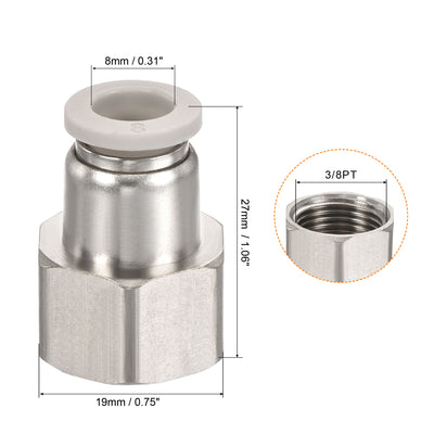 Harfington Push to Connect Fittings Fit Tube Straight Union Fittings