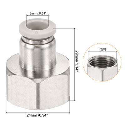 Harfington Push to Connect Fittings Fit Tube Straight Union Fittings