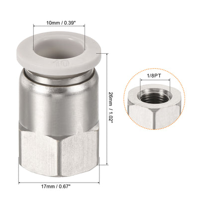 Harfington Push to Connect Fittings Female Thread Fit Tube Straight Union Fittings