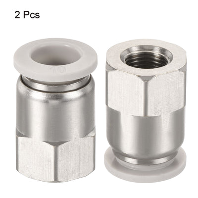 Harfington Push to Connect Fittings Female Thread Fit Tube Straight Union Fittings