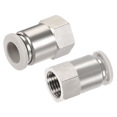 Harfington Push to Connect Fittings Female Thread Fit Tube Straight Union Fittings