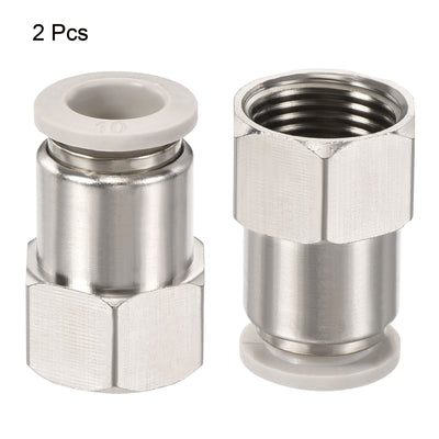 Harfington Push to Connect Fittings Female Thread Fit Tube Straight Union Fittings